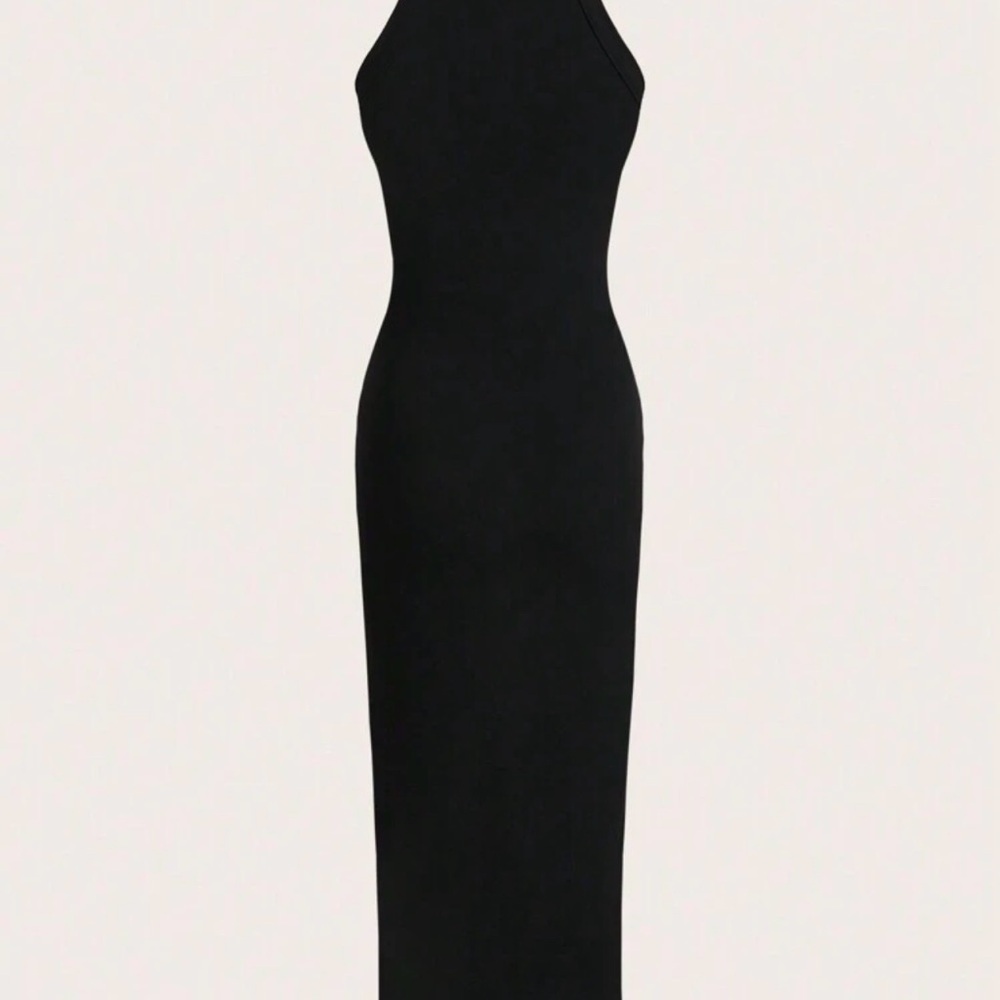 Elegant Black Cut-Out Dress size XL NEW - Picture 3 of 5
